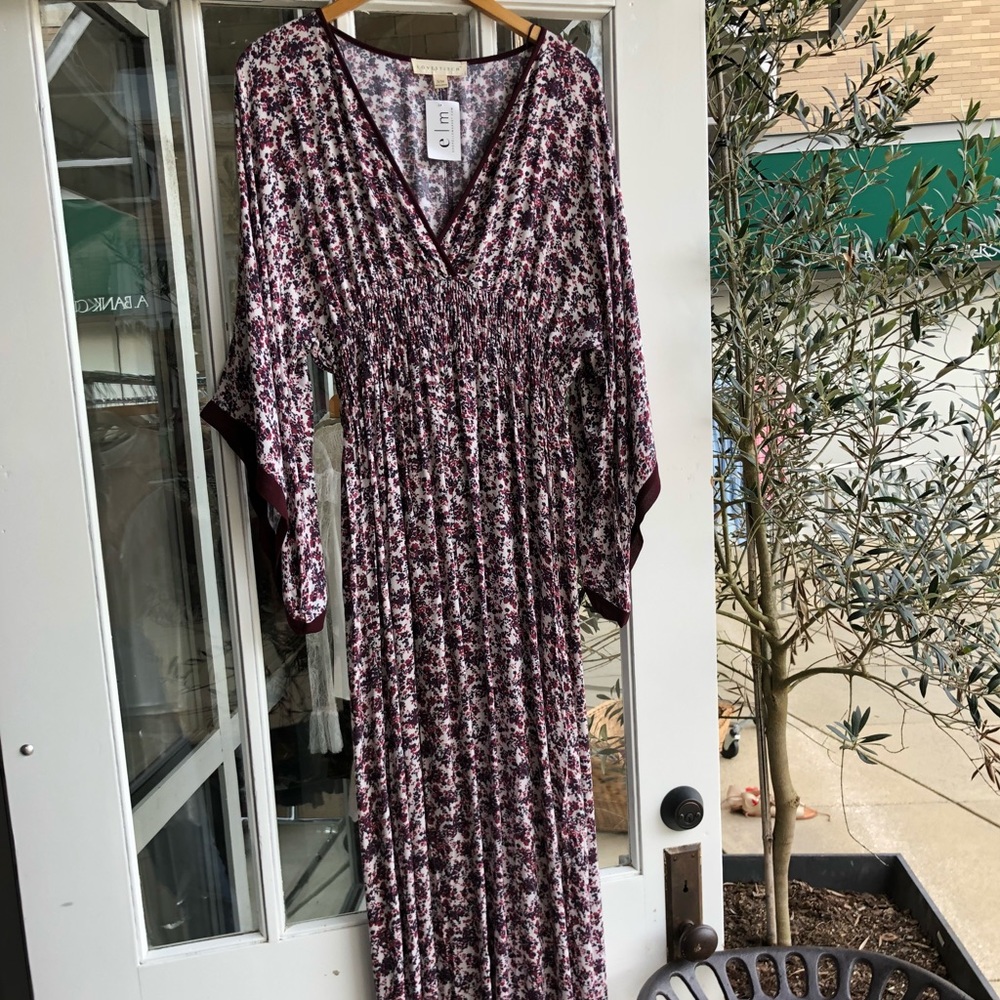 Love stitch Kimono Maxi Dress